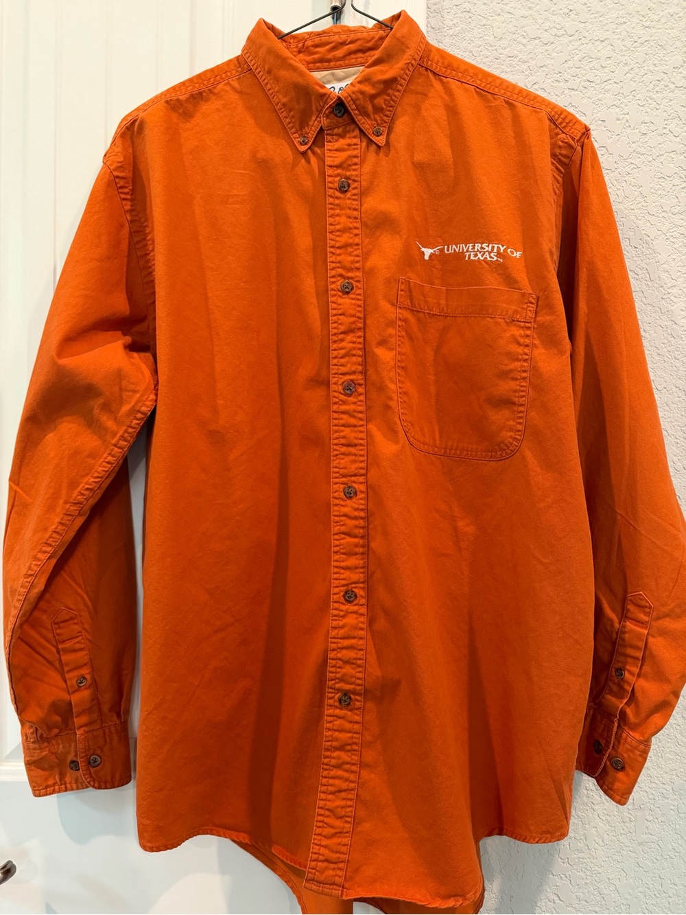 Men's Casual Long-Sleeve Button-Down Shirt - Orange